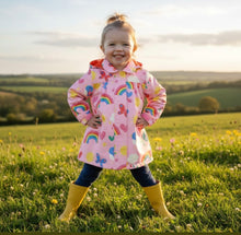 Load image into Gallery viewer, Korango Raincoats- Spring Rainbow, Aussie Animal (Beige) or Strawberries/Sprinkles or On the Farm
