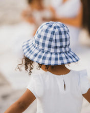 Load image into Gallery viewer, Bebe - Hallie Blue Check Sun Hat

