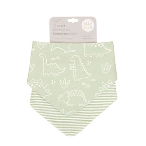 All4 Ella - Bandana Bibs - Reversible - PLANES,LIGHTNING, OUTERSPACE,LINED VEHICLE,WHALE POD,SAGE DINO OR DOG BREED