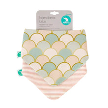 Load image into Gallery viewer, All4 Ella - Bandana Bib - Reversible - Scallop, Sweet Butterfly, Gingham Pink, Pink Petals
