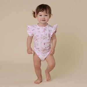 Snuggle Hunny - Alice's Tea Party Short Sleeve Bodysuit