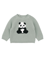 Load image into Gallery viewer, Bebe - Angus Panda Knitted Jumper- Dusky Sage
