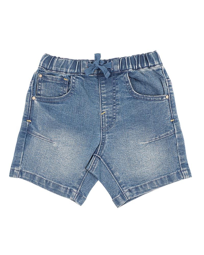 Bebe - Boys Clayton Knit Denim Shorts - Indigo
