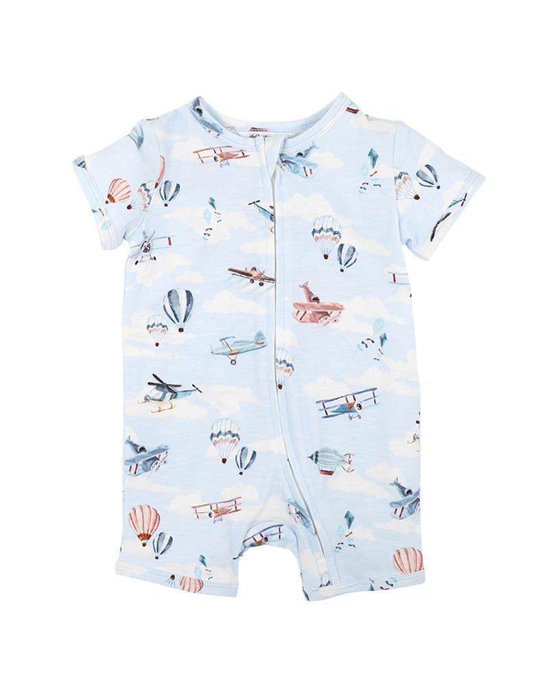 Bebe - Harlan Short Sleeve Zipsuit - Harlan Print