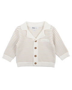 Bebe- Jude Gentleman Cardigan- Sand Stripe