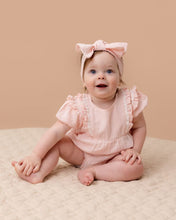 Load image into Gallery viewer, Bebe- Sage Woven Frill Bodysuit- Chalk Pink

