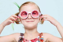 Load image into Gallery viewer, Sal &amp; Be - Bling 2 0 Swim Goggles - White Cherry Blossom, Jawsome,Jetaime,Princess Crown,Serpent, Shore - Seashell Pink, Tropical Tanzanite,prehistoric Times - Carnivore, Cake whoopie pie,Multi, Draco the Dragon, Strange Things
