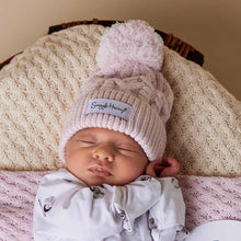Load image into Gallery viewer, Snuggle Hunny Knit Beanie - Blush Pink or Baby Blue
