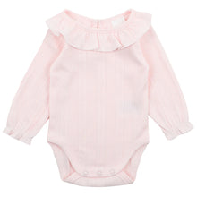Load image into Gallery viewer, Bebe - Organic Pointelle Long Sleeve Bodysuit - Cloud or Pale Pink
