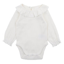 Load image into Gallery viewer, Bebe - Organic Pointelle Long Sleeve Bodysuit - Cloud or Pale Pink

