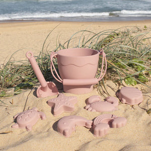 Living Textiles - 8pc Silicone Bucket set - Light Blue or Light Pink