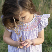 Load image into Gallery viewer, Albetta- Daisy Embroided Hand Smocked Dress
