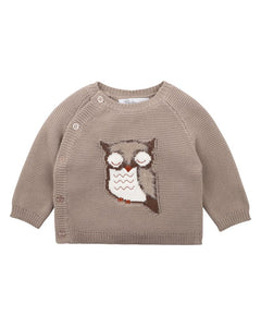 Bebe - Eli Owl Knitted Jumper - Mocha