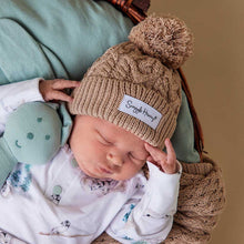 Load image into Gallery viewer, Snuggle Hunny Knit Beanie - Blush Pink or Baby Blue
