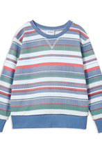 Load image into Gallery viewer, Milky - Horizon Fleece Sweat - Ice Blue Stripe
