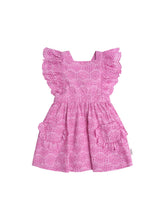 Load image into Gallery viewer, Hux Baby - Frilly Broderie Pinafore Dress
