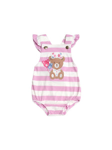 Hux Baby - Party Huxette Playsuit - Pink stripe