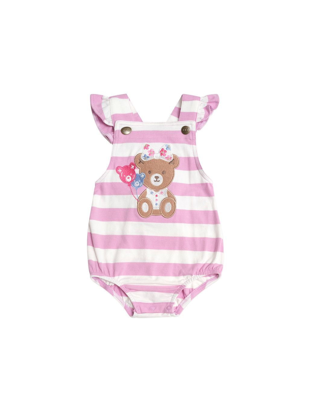 Hux Baby - Party Huxette Playsuit - Pink stripe