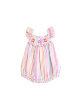 Load image into Gallery viewer, Huxbaby - rainbow Stripe Frill Playsuit
