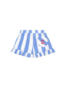 Hux Baby -  Seaside Cherry Stripe Frill Skort - Seaside/almond milk