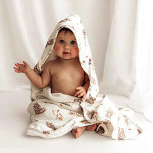 Load image into Gallery viewer, Snuggle Hunny Hooded Towel - Alice's Tea Party, Dog Park or Koala
