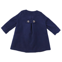 Load image into Gallery viewer, Korango Double Breasted Satin Lined Overcoat - Navy
