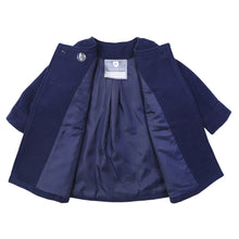 Load image into Gallery viewer, Korango Double Breasted Satin Lined Overcoat - Navy
