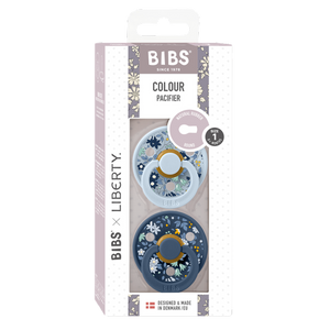 BIBS DUMMIES - LIBERTY RANGE - pack of 2 mixed colours