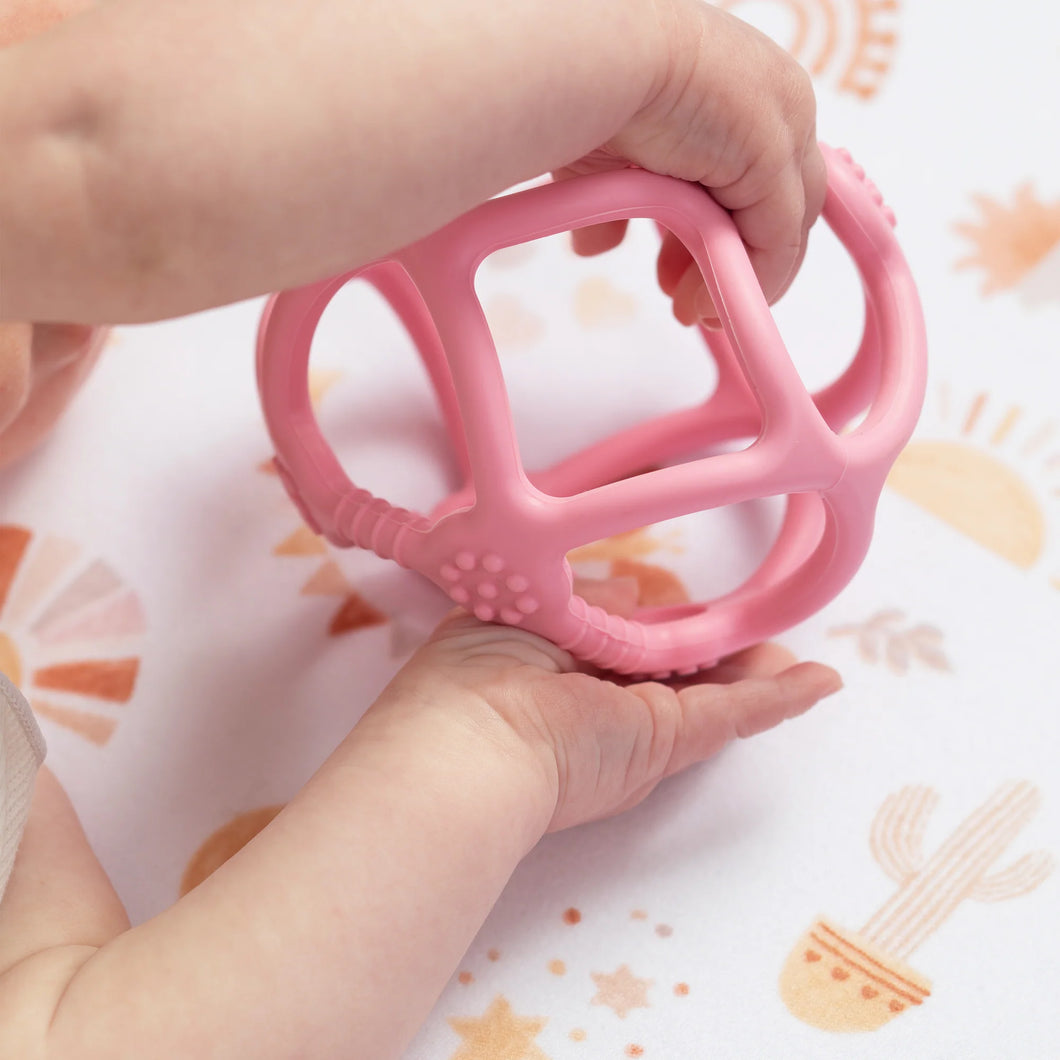 Living Textiles - Silicone Teething Ball - Light Pink