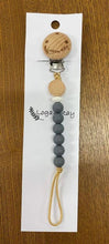 Load image into Gallery viewer, Logan &amp; Ray Silicone &amp; Natural Wood Dummy Clip - Blue Pink or White
