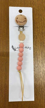 Load image into Gallery viewer, Logan &amp; Ray Silicone &amp; Natural Wood Dummy Clip - Blue Pink or White
