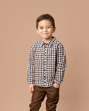 Load image into Gallery viewer, Bebe - Myles Check Shirt - Oat Navy Brown

