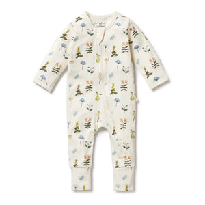 Wilson & Frenchy - Petit Garden Zipsuit with Feet