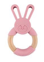 Load image into Gallery viewer, Emotion Kids - Bunny Silicone Teether-  Pink
