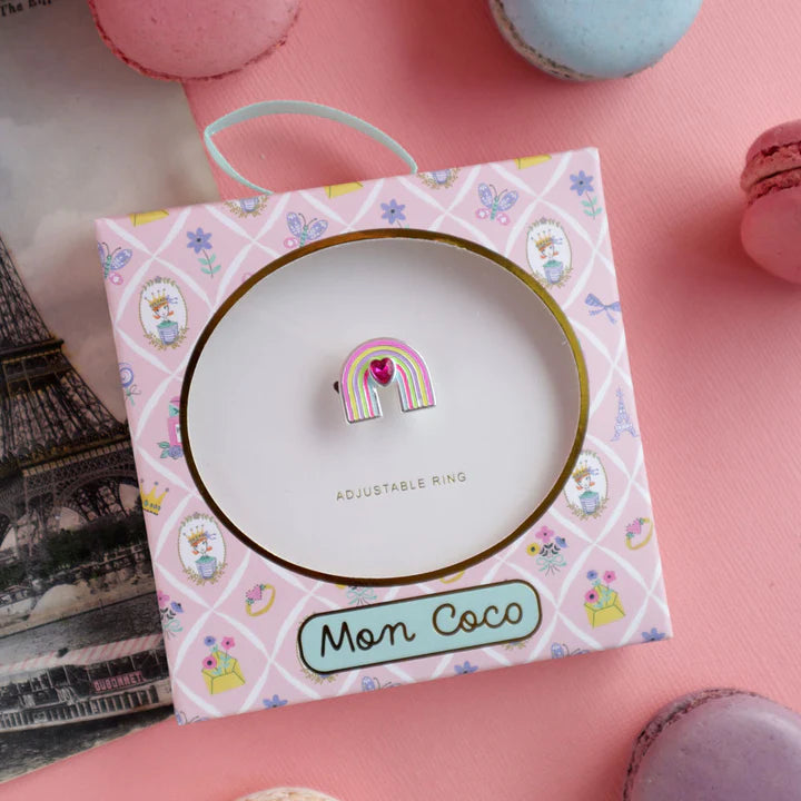 Lauren Hinkley Mon Coco Rainbow Heart Ring