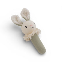 Load image into Gallery viewer, Emotion Kids - Nibbles Bunny Knitted Rattle - Dusty Blue or Sage

