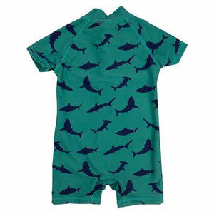 Korango swim suit - shark print -  Blue