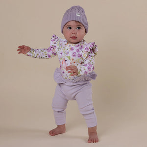 Snuggle Hunny - Organic Pants with Frill - Lavender