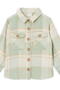 Milky - Soft Green Check Overshirt