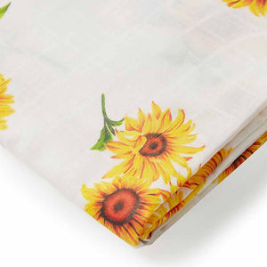Snuggle Hunny  Organic Muslin Wrap - Lion, Alpha, Golden Flower or Sunflower, Cherry Blossom