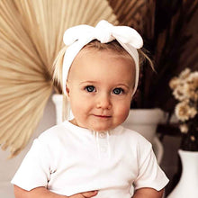 Load image into Gallery viewer, Snuggle Hunny Headbands -Ribbed Topknot - Milk
