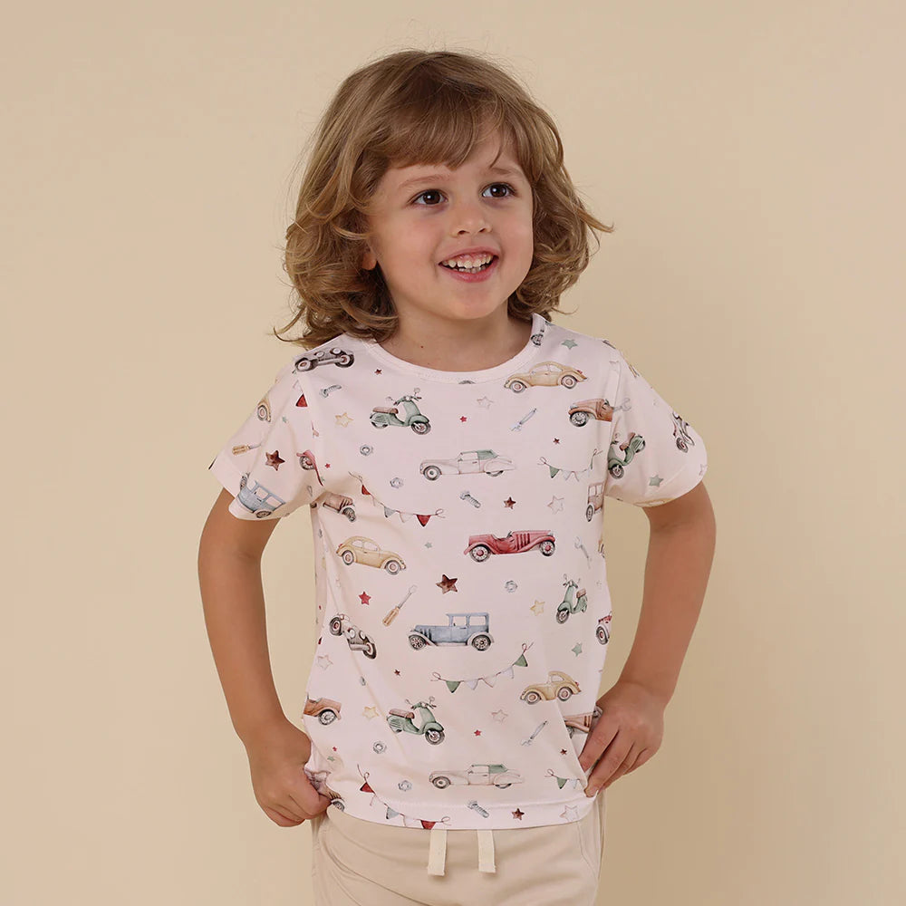 Snuggle Hunny - Organic Cotton Vintage Car T.Shirt