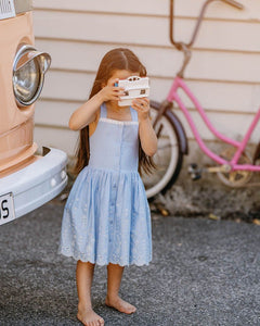 Bebe - Zara Embroidered Dress - sky blue Mod Bodz Children's Boutique Bebe - Zara Embroidered Dress - sky blue Mod Bodz Children's Boutique