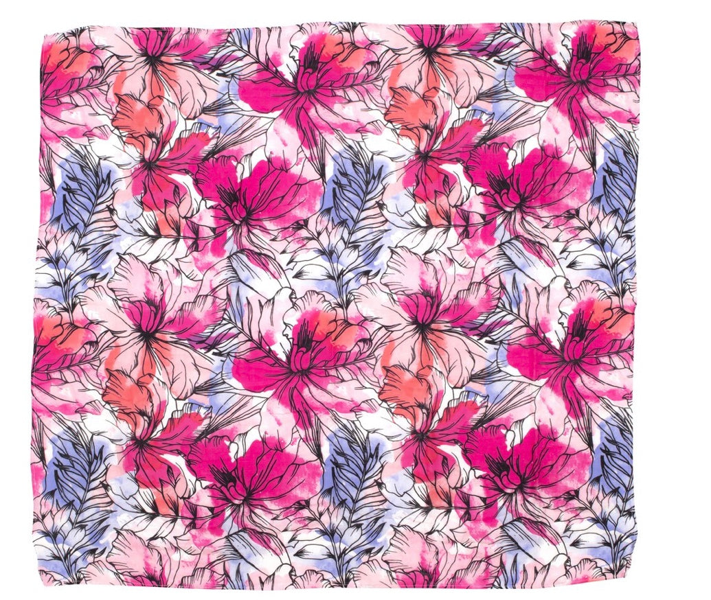 All4 Ella Bamboo Cotton Wrap- Floral