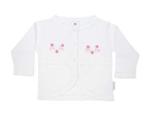 Korango Classic Floral Cardigan - White