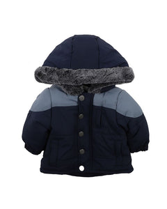 Bebe - Blair - Hooded Puffa Jacket - Navy Multi