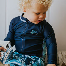 Load image into Gallery viewer, Bebe - Bram Long Sleeve Zip Sun Top - Navy
