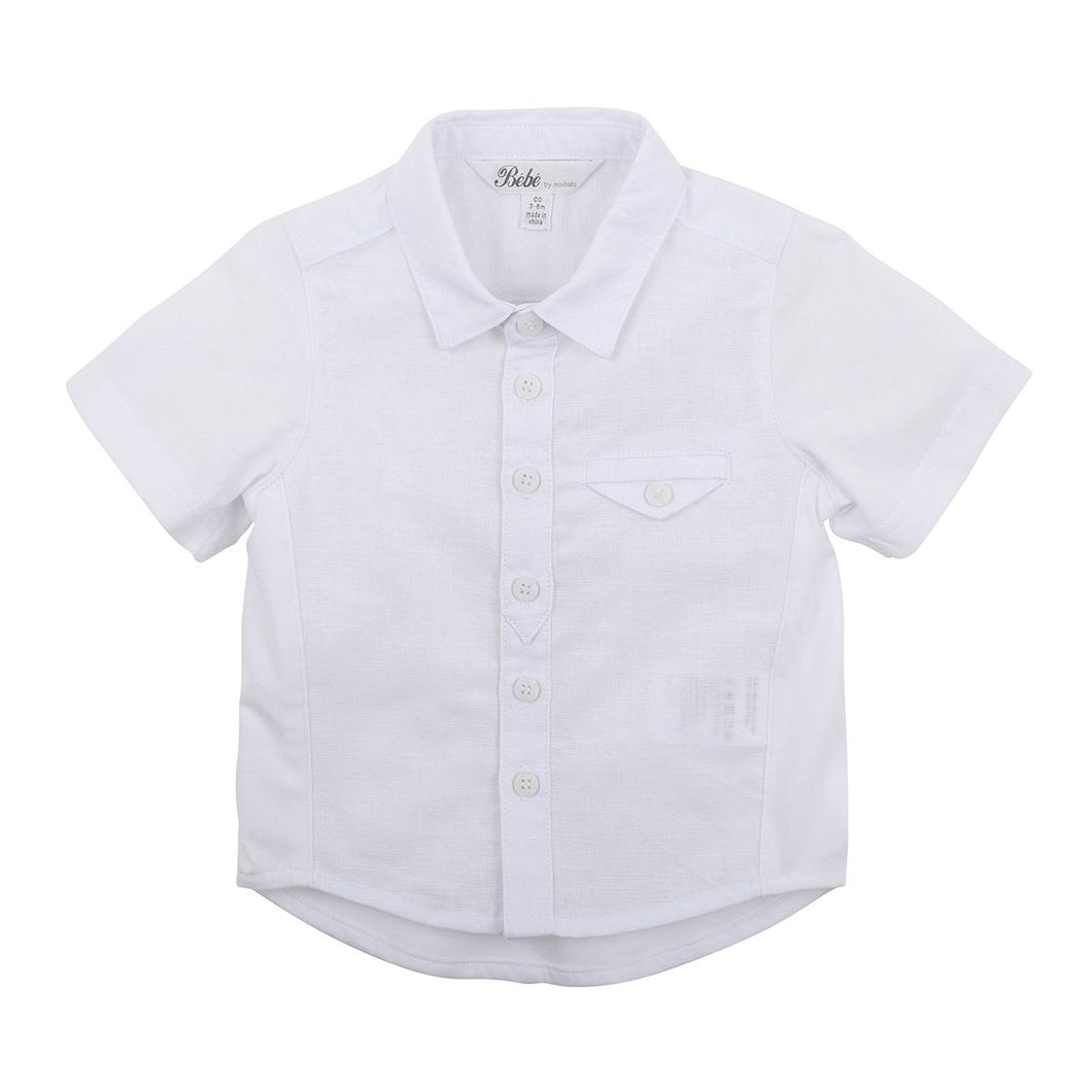 Bebe - Edward - Linen Knit Shirt - White