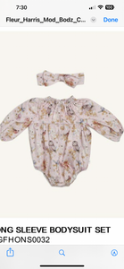 Fleur Harris - Long Sleeve Bodysuit SET - Woodlands - Icons Blush