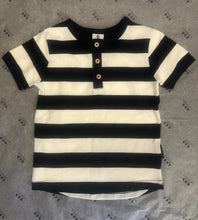 Load image into Gallery viewer, Korango Striped Henley Tee - Green stripe or Navy stripe
